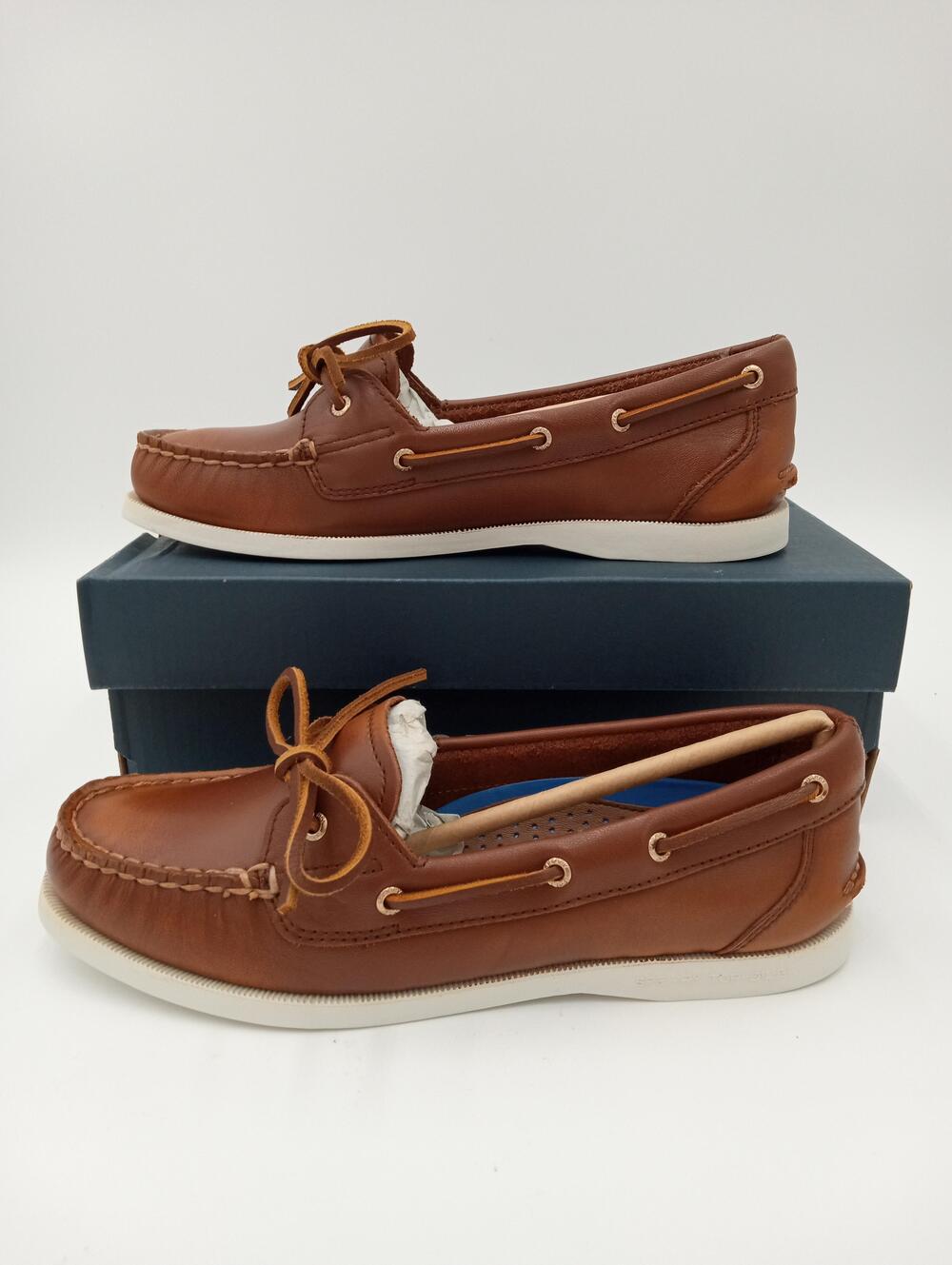 Sperry Top-Sider Boat Shoes Womens Brown Leather AO1EYE_WM-200 Casual Size 6.5